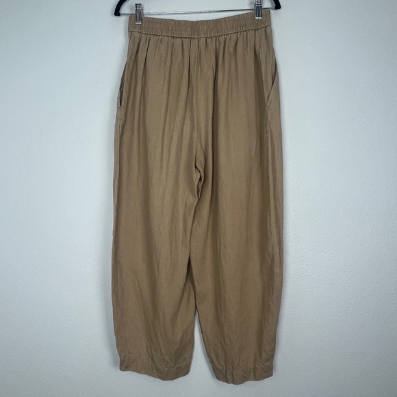 United Colors of Benetton | Tan Linen Pants Wide Leg  Breathable Summer Casual M - Picture 4 of 8